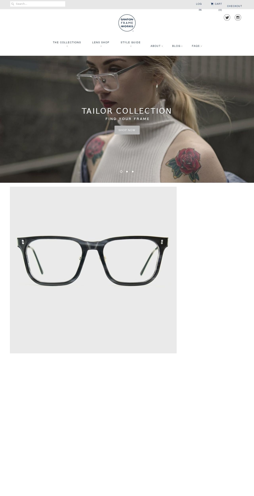bantonframeworks.com shopify website screenshot