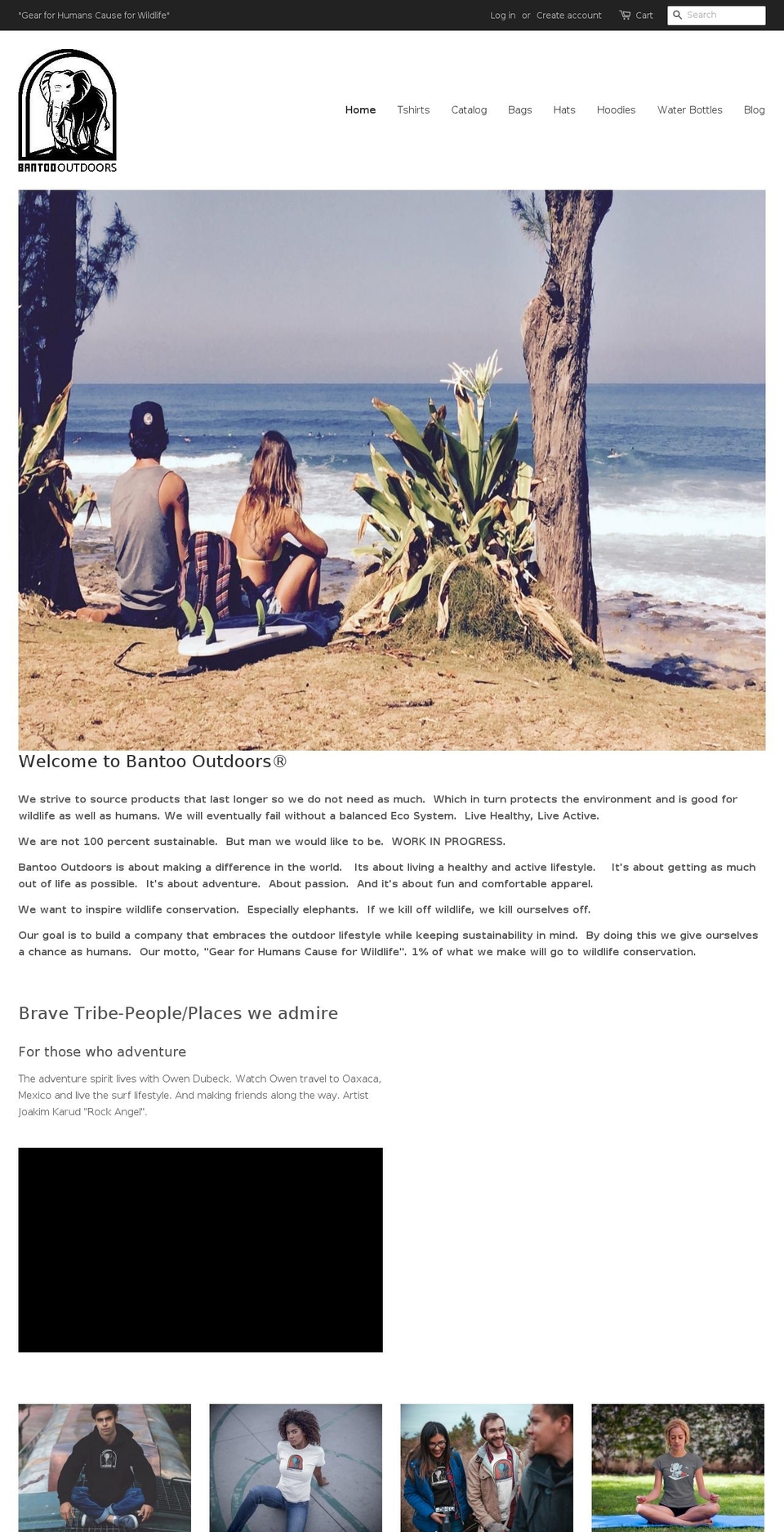 bantoooutdoors.com shopify website screenshot