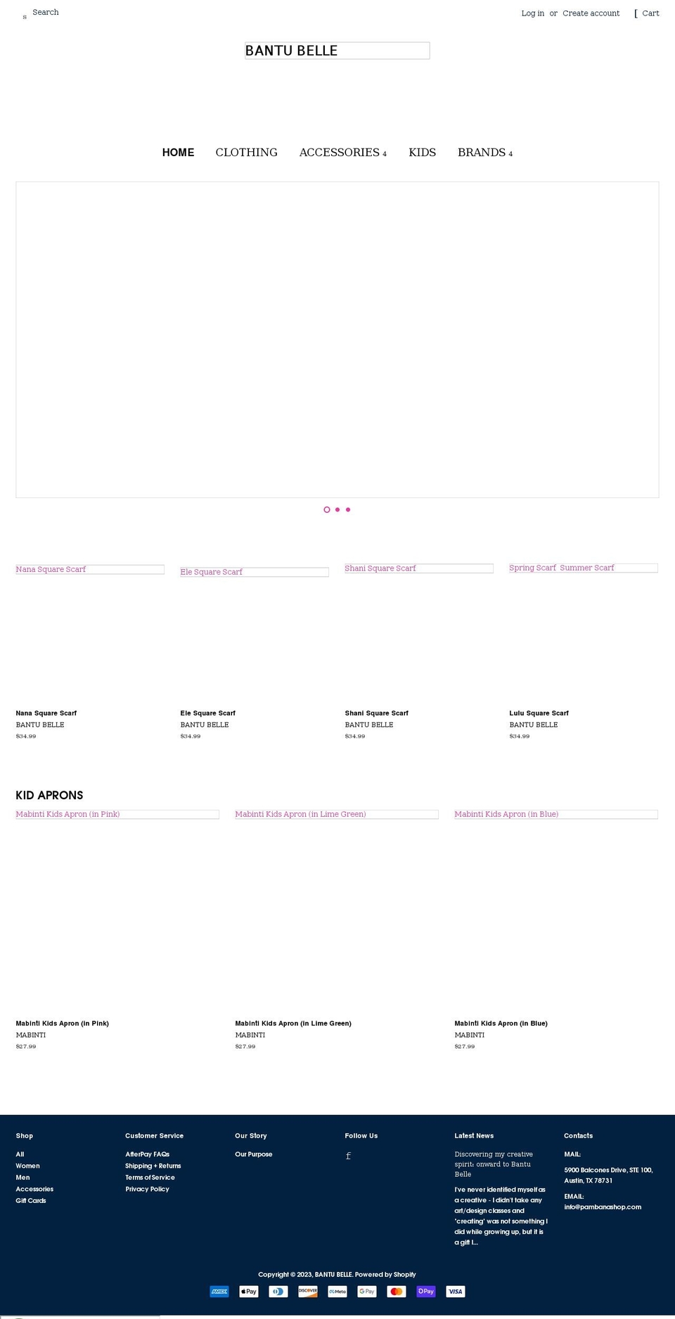 bantubelle.com shopify website screenshot