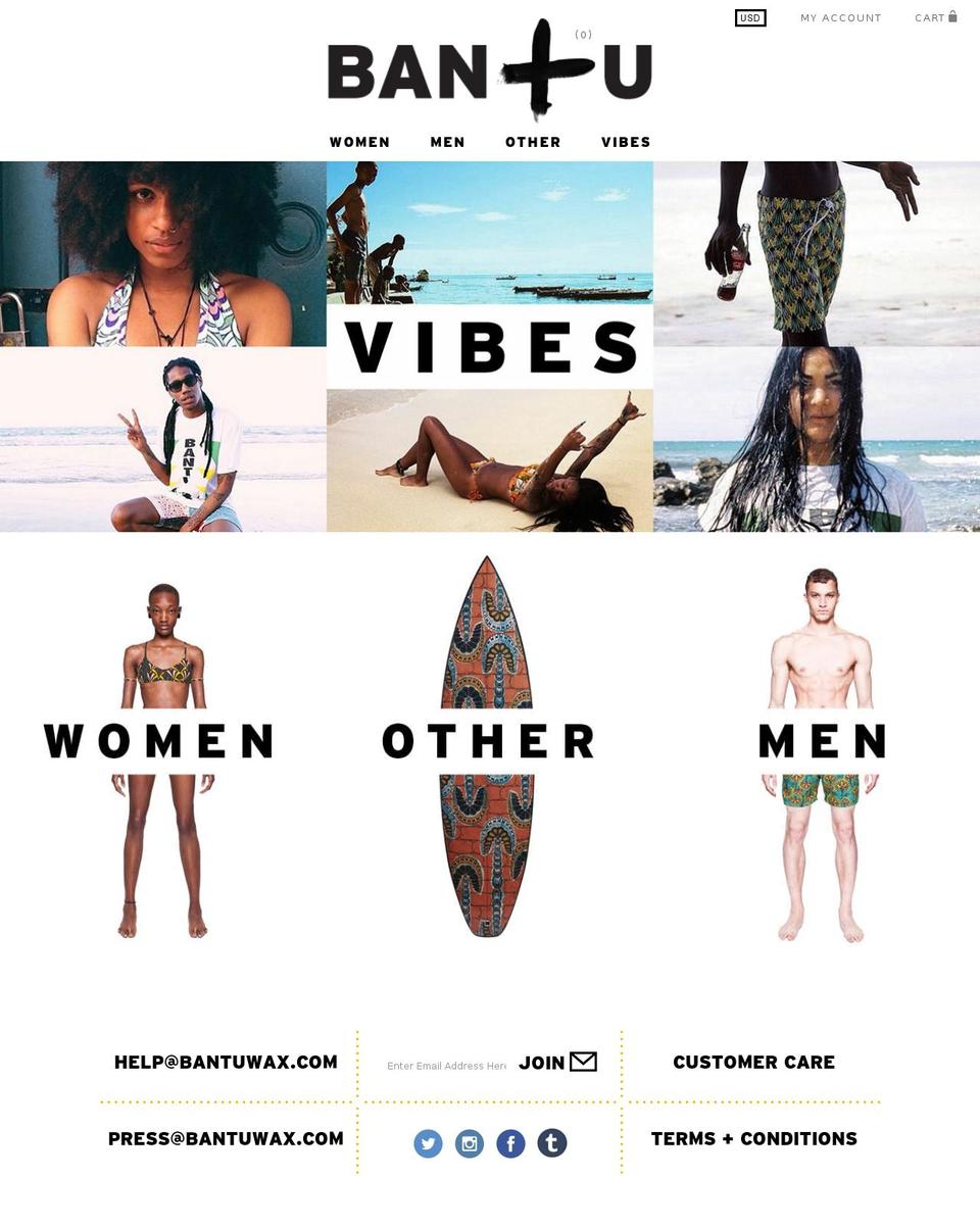 bantuwax.com shopify website screenshot