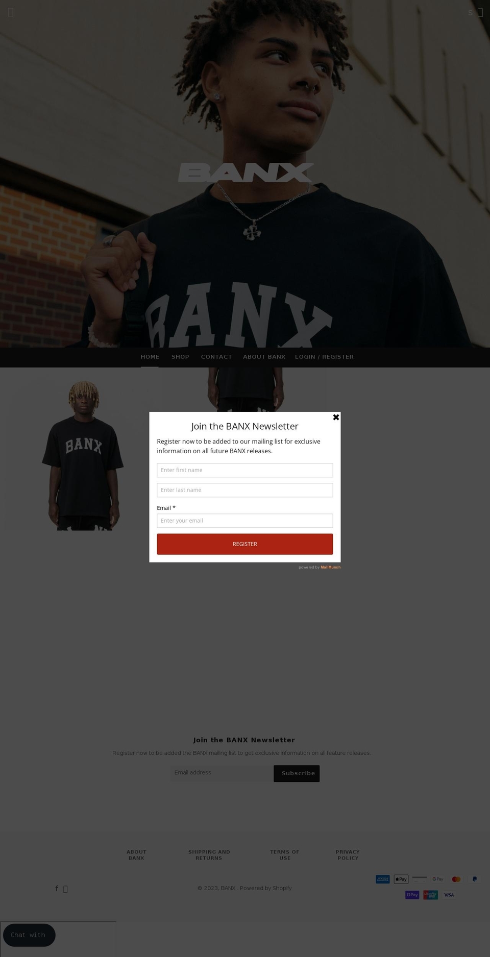 banxclothing.com.au shopify website screenshot