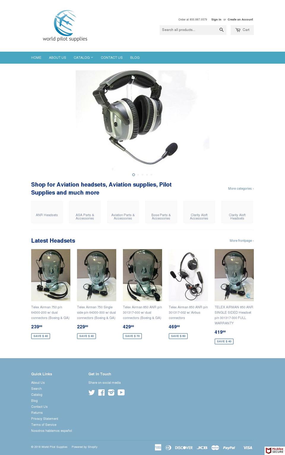 banyanpilotsupplies.com — Shopify storefront screenshot