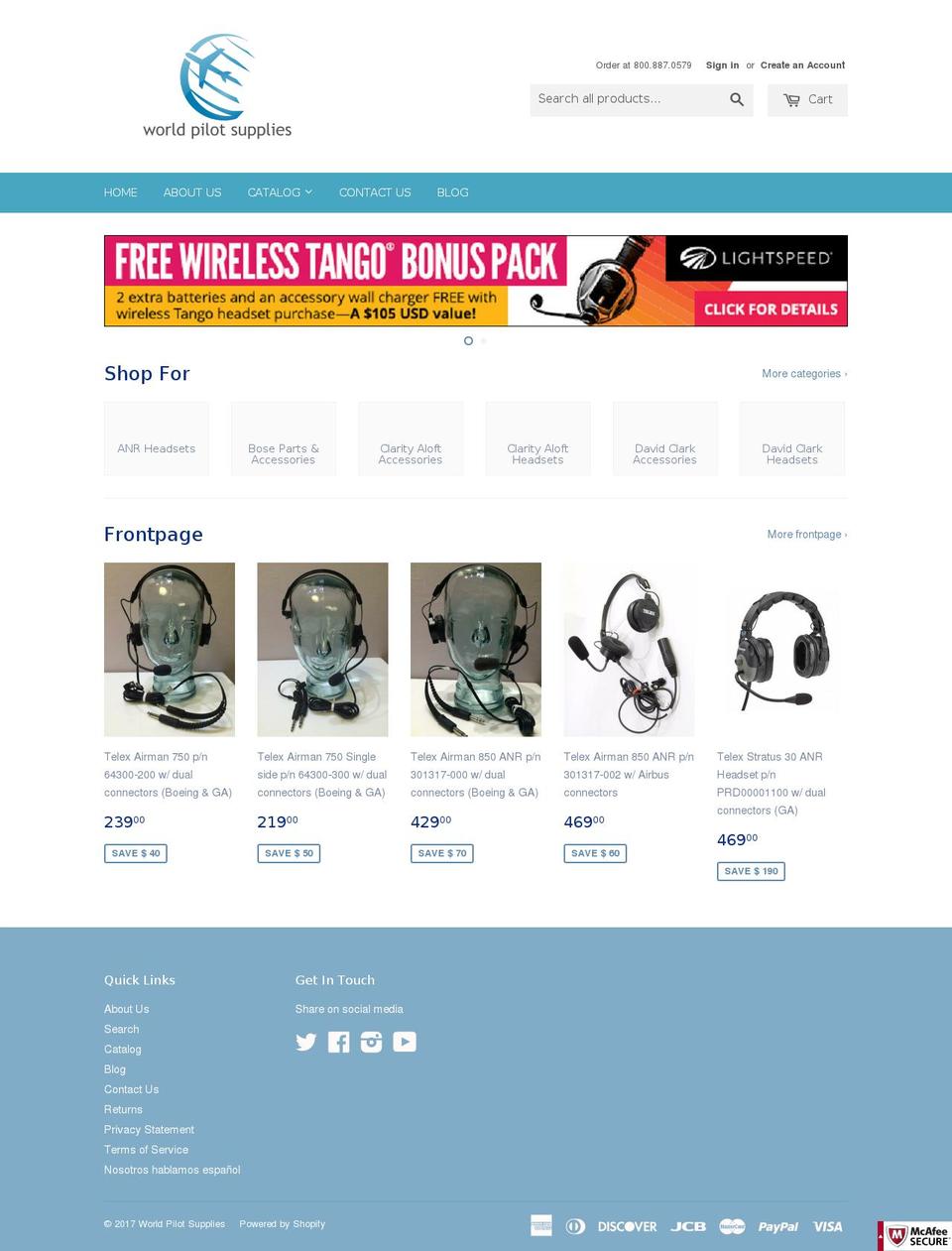 banyanpilotsupplies.net shopify website screenshot