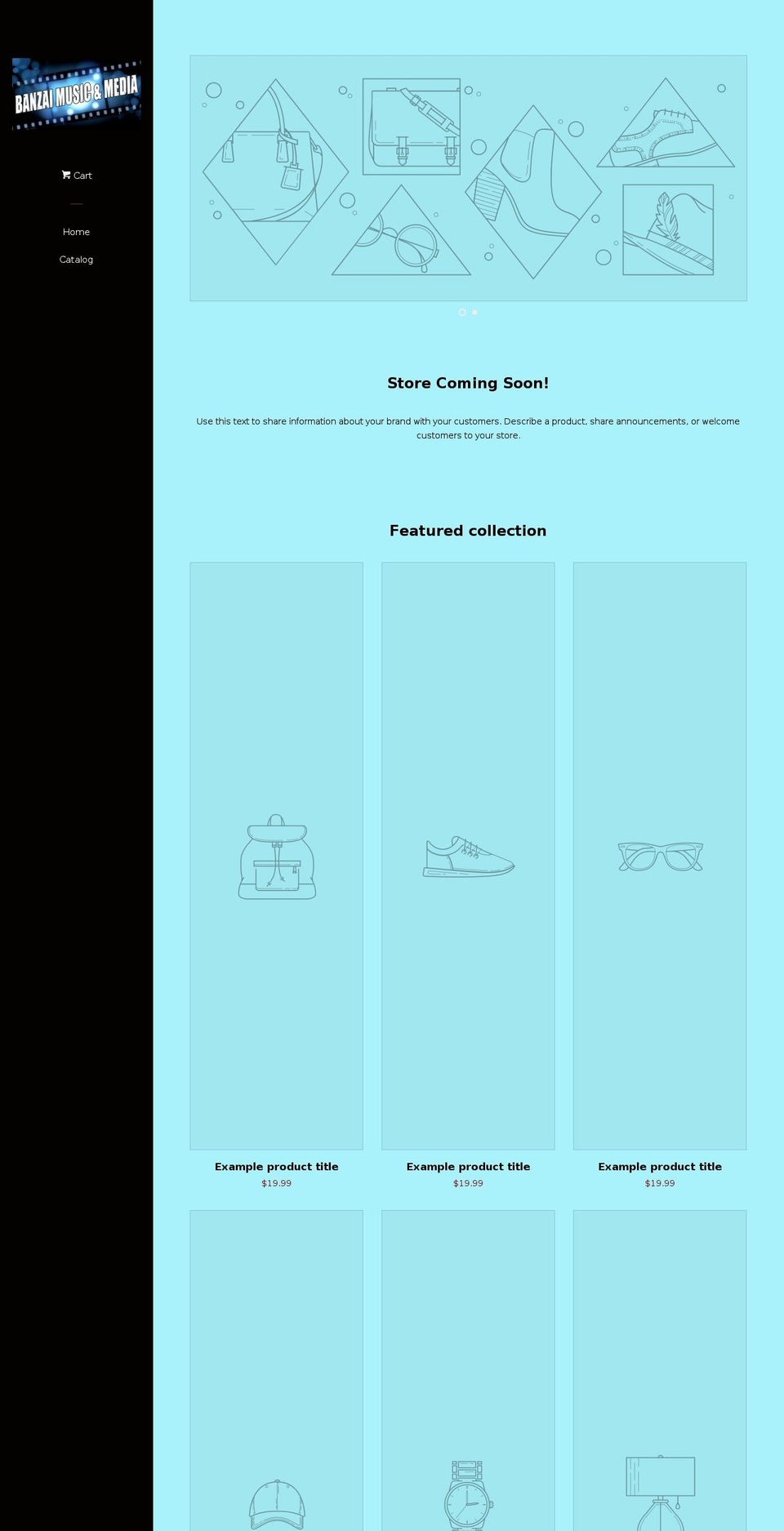 banzaimusicmedia.com — Shopify storefront screenshot