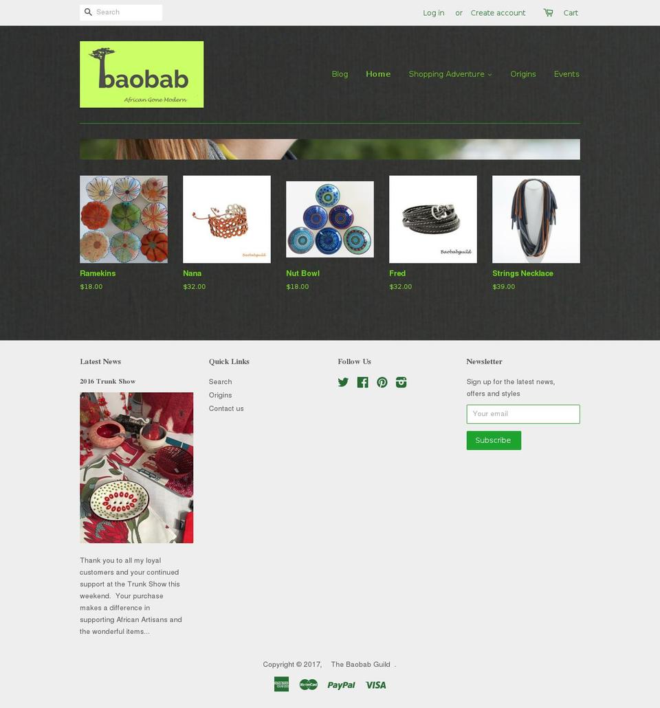 baobabguild.com shopify website screenshot