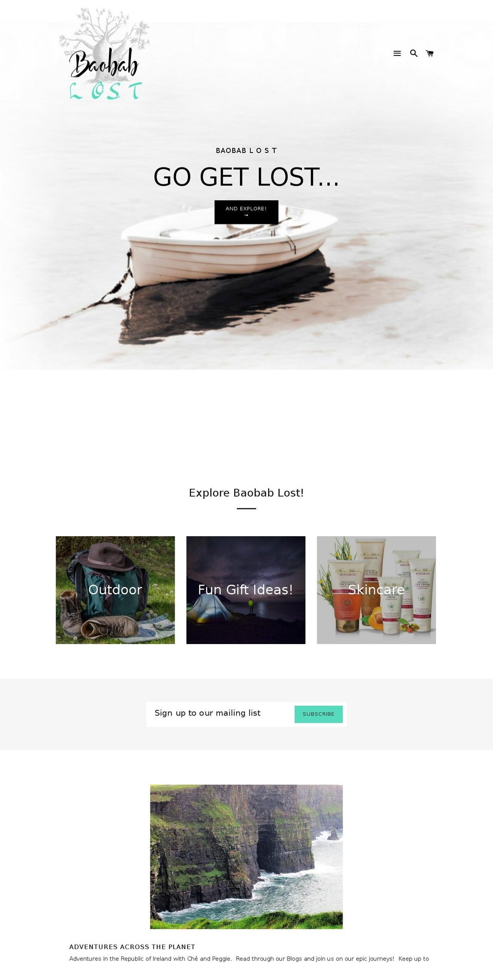 baobablost.com shopify website screenshot