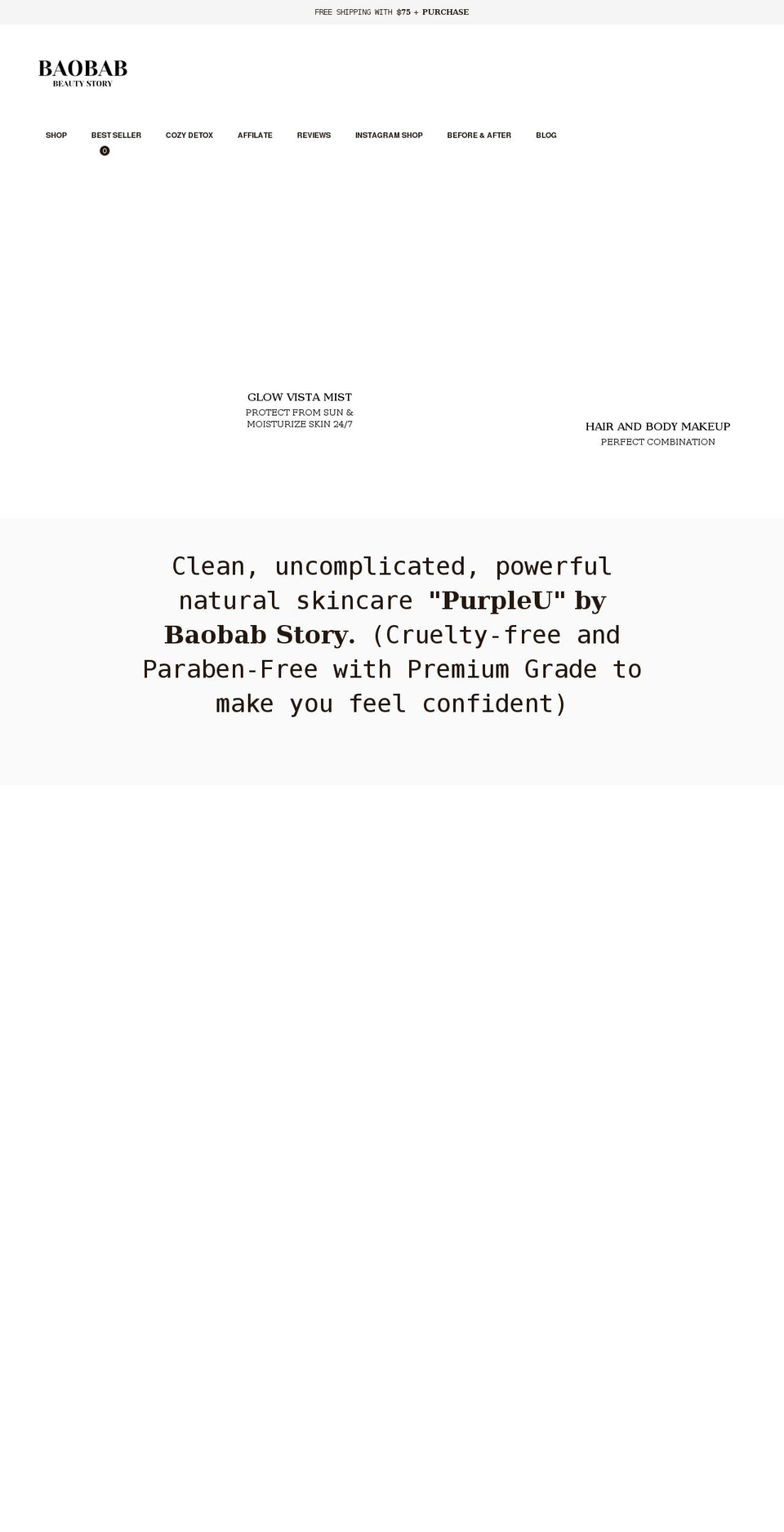 baobabstory.com shopify website screenshot