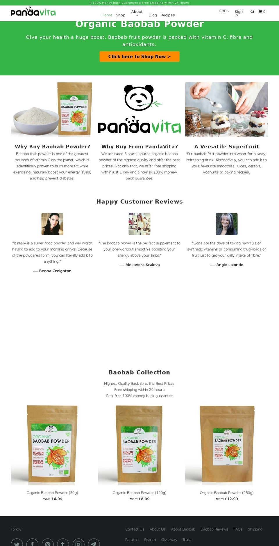 baoballs.com shopify website screenshot