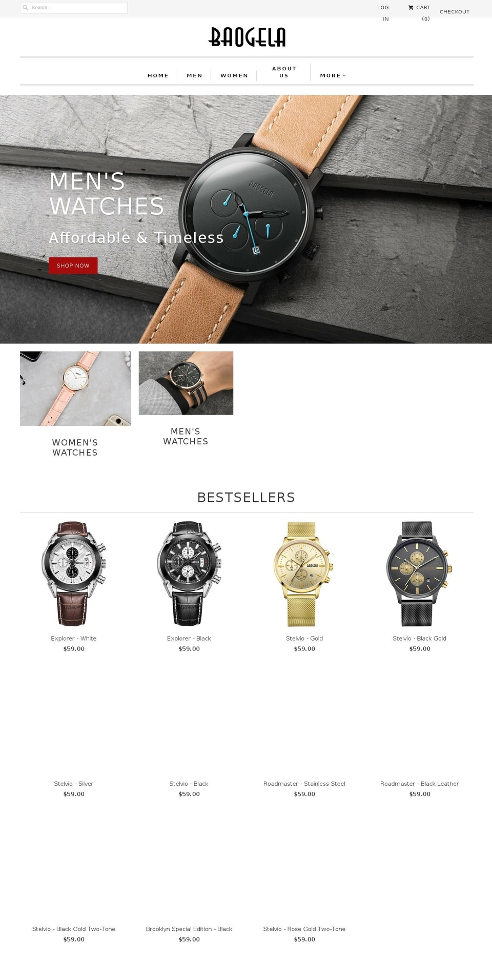baogelawatches.com — Shopify storefront screenshot
