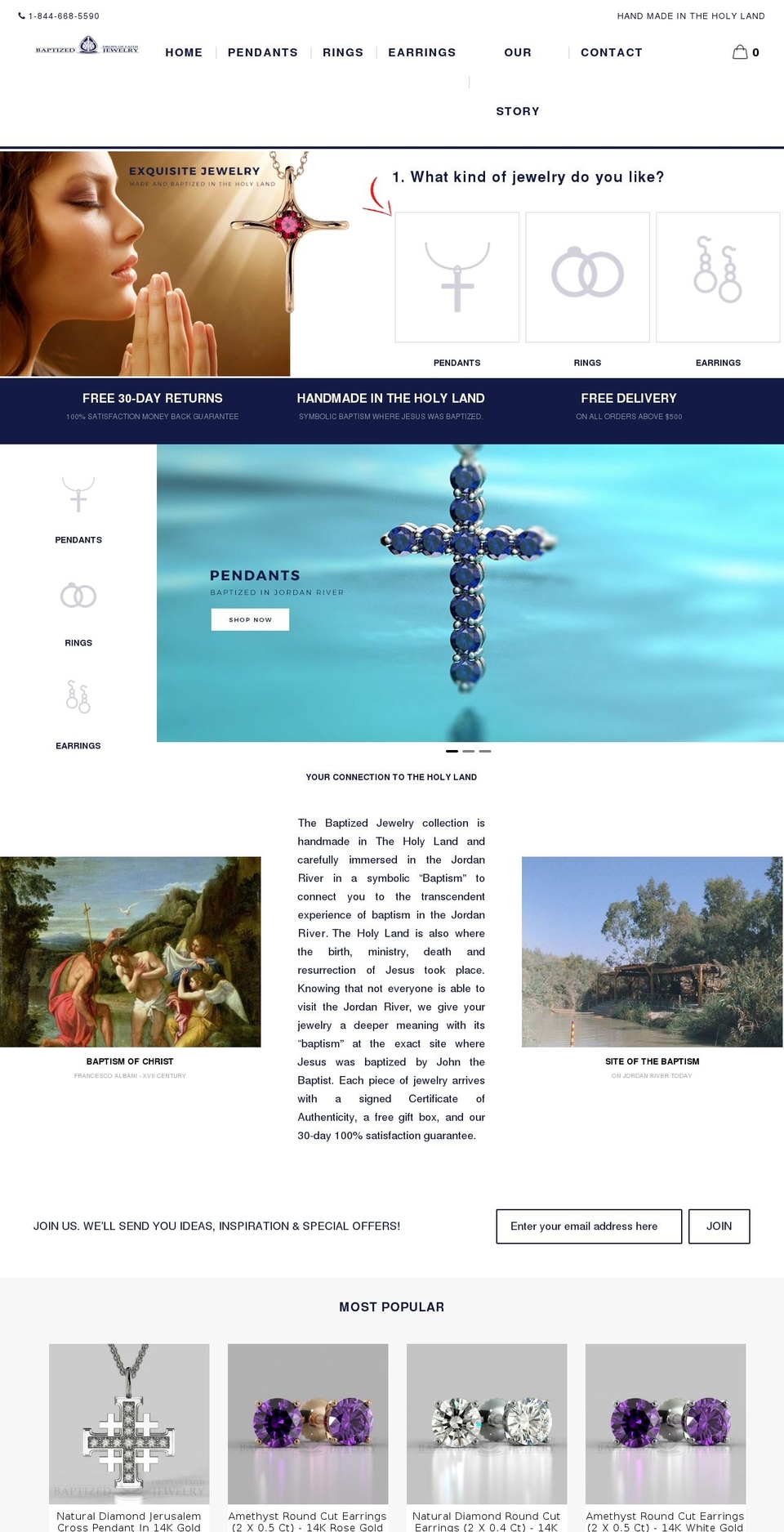 baptizedjewelry.com — Shopify storefront screenshot