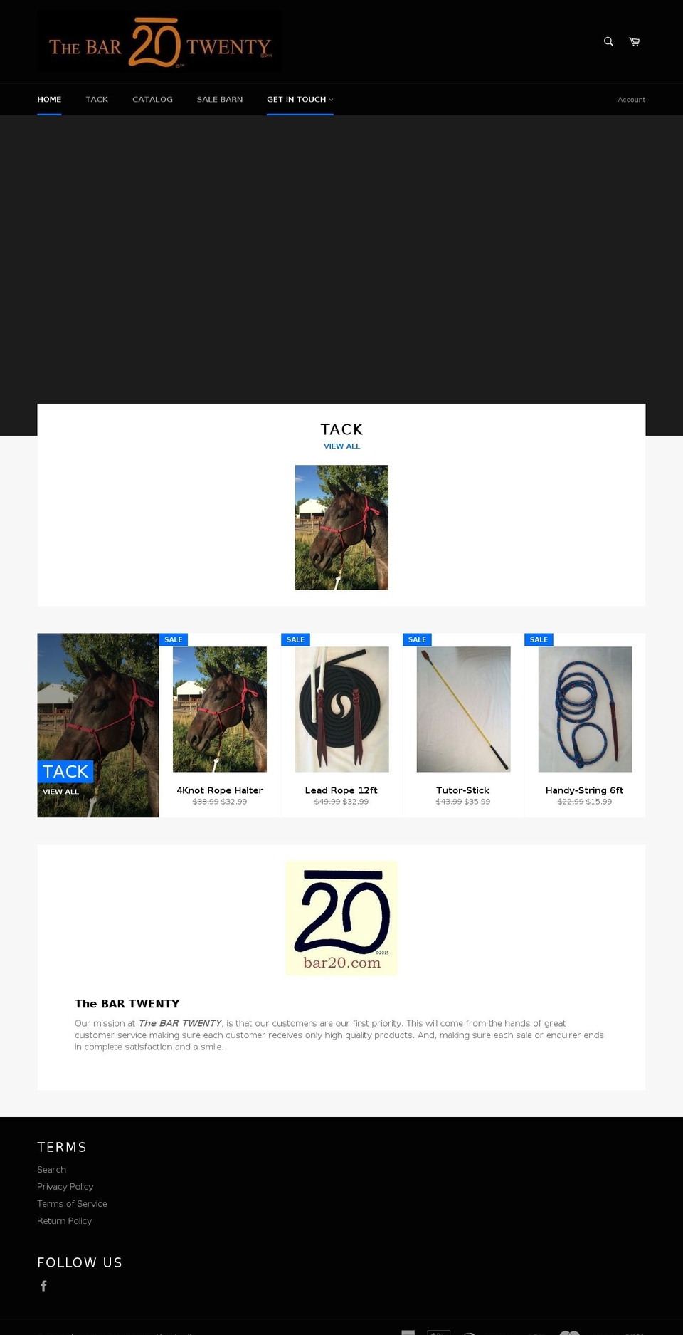 bar20.com shopify website screenshot