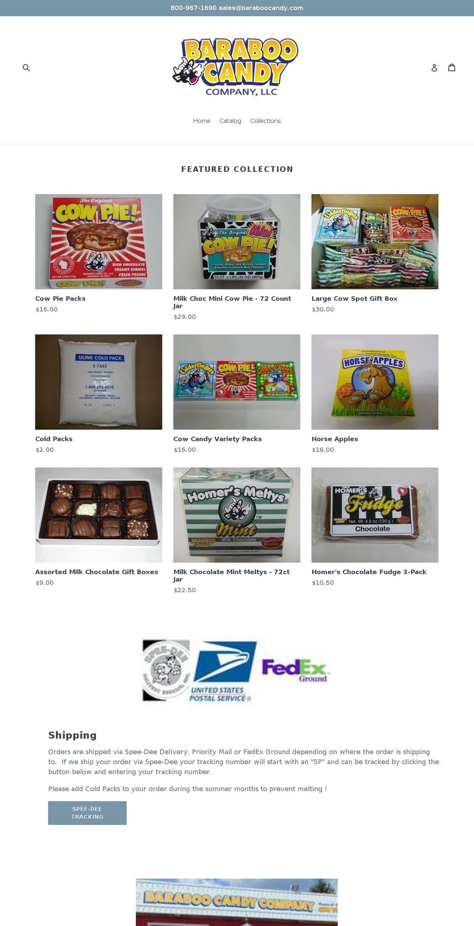 baraboocandy.com shopify website screenshot