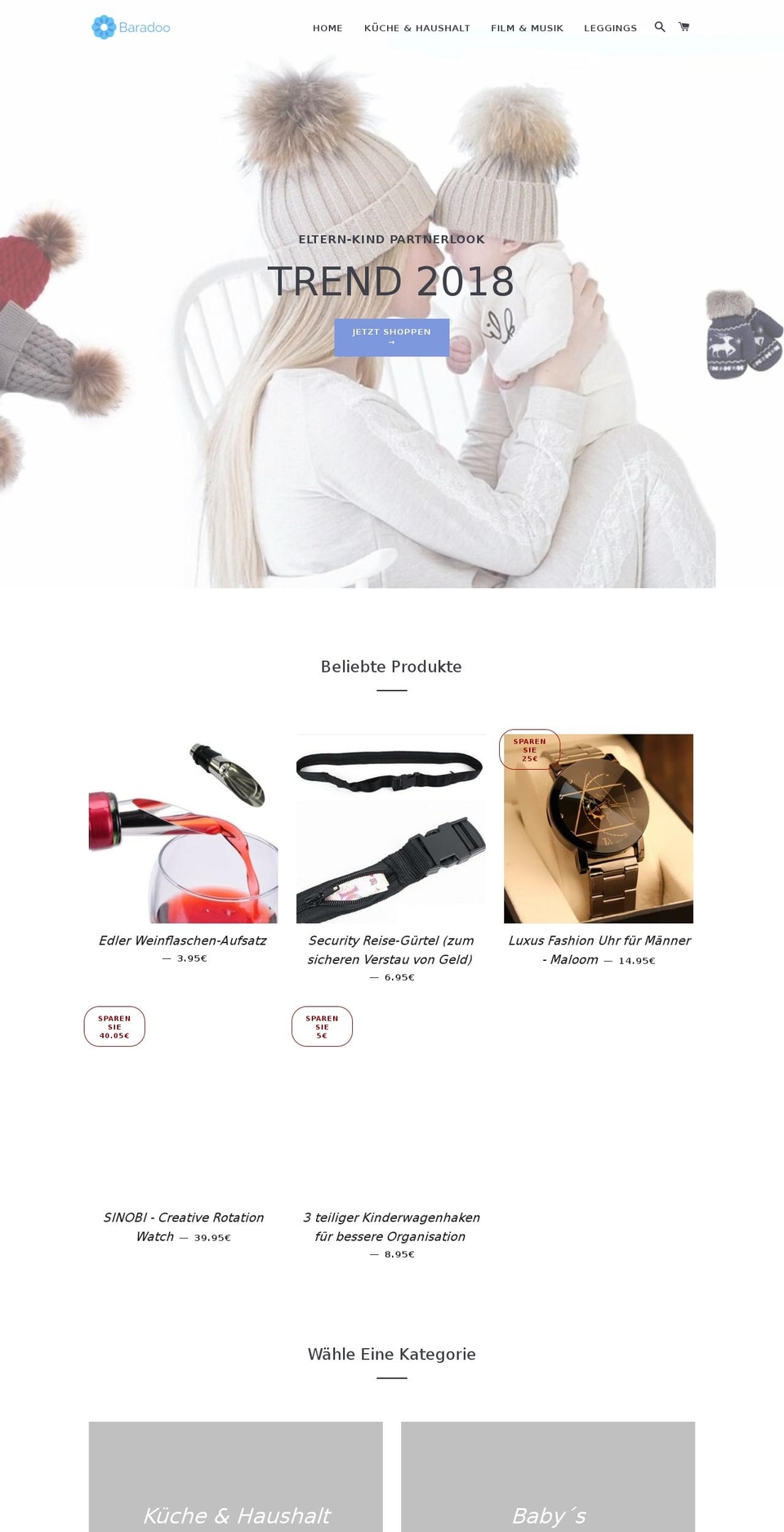 baradoo.com — Shopify storefront screenshot