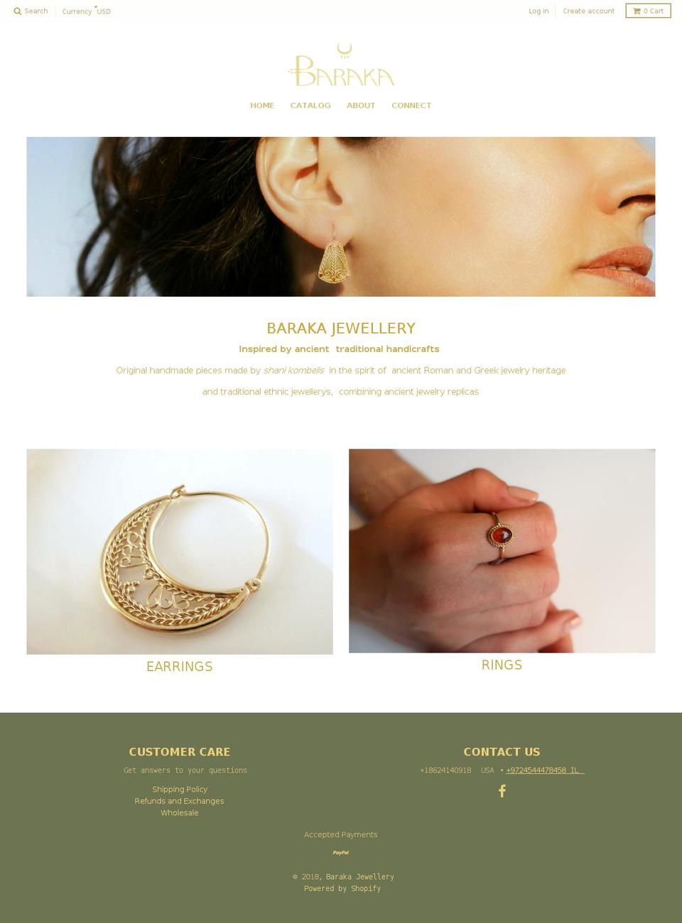 baraka-jewellery.com — Shopify storefront screenshot