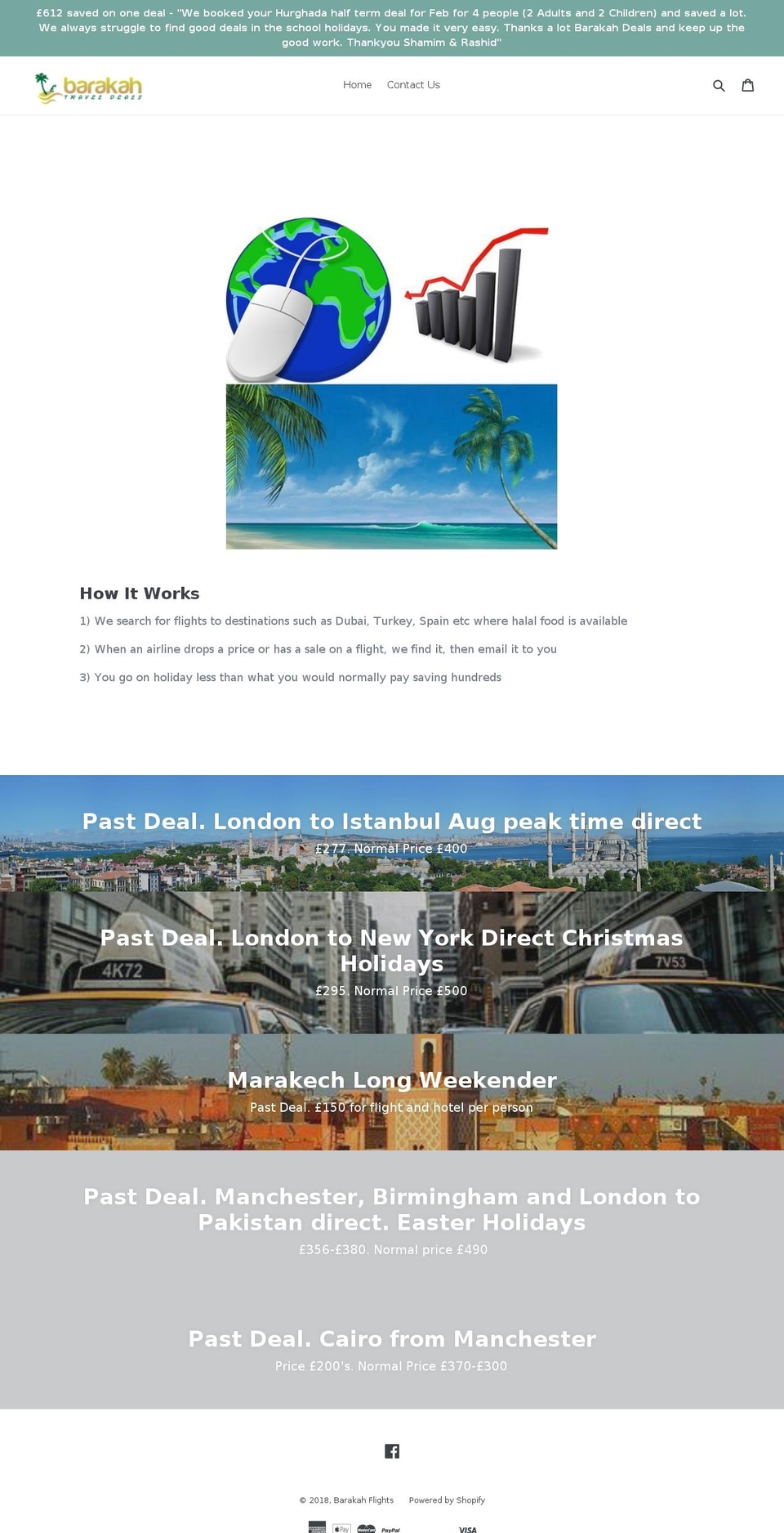 barakahtraveldeals.com — Shopify storefront screenshot