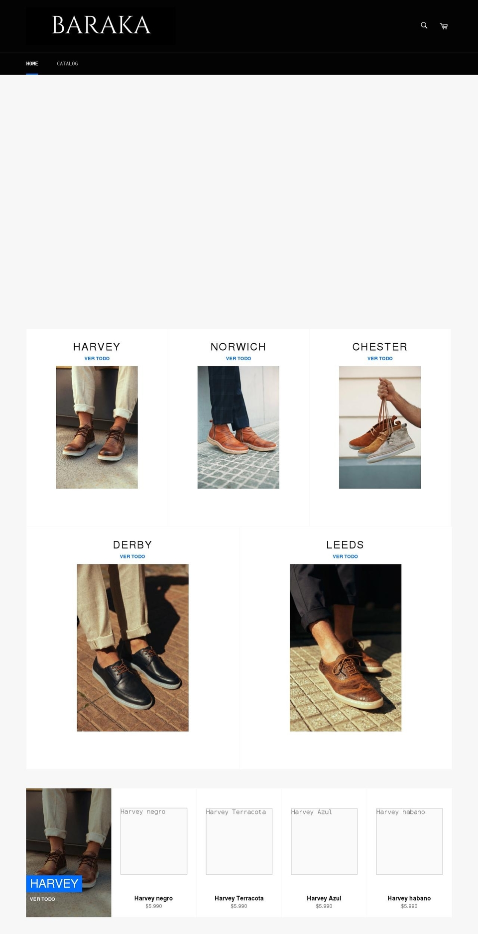 barakashoes.com shopify website screenshot