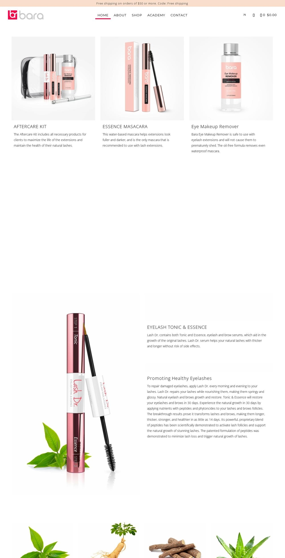 baralash.com — Shopify storefront screenshot
