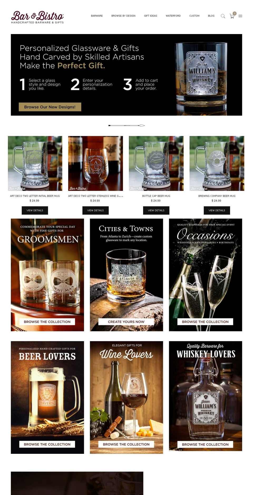 barandbistro.com shopify website screenshot