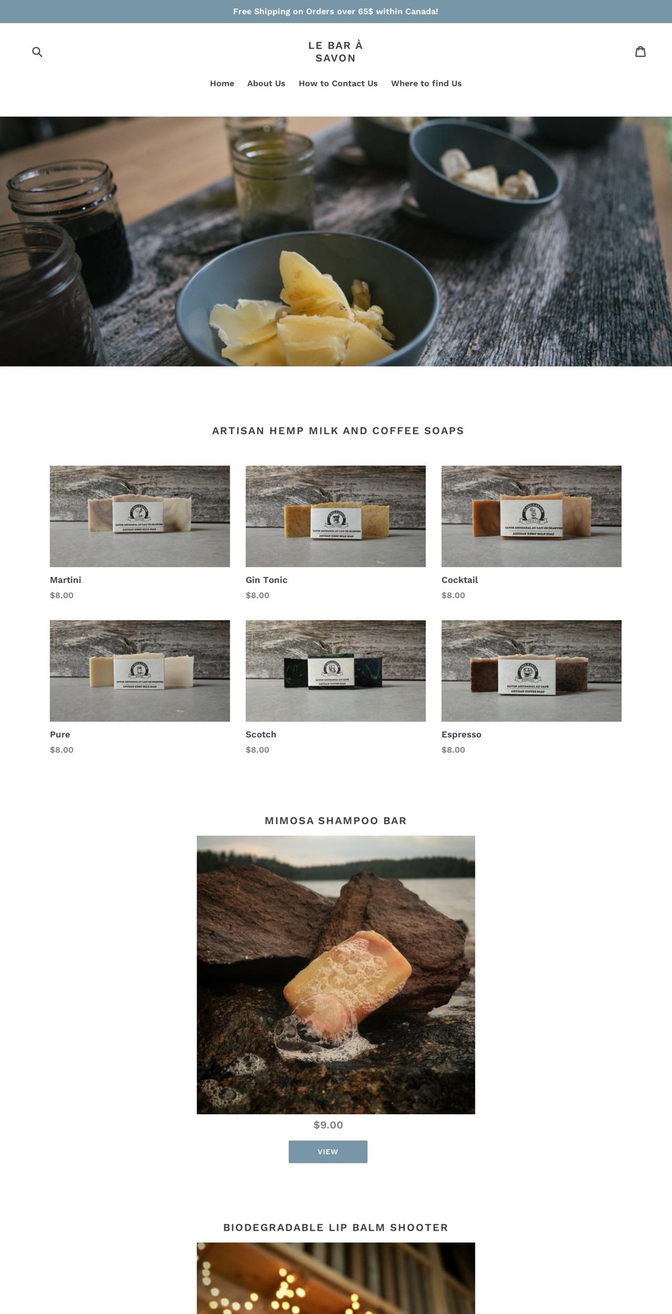 barasavon.ca shopify website screenshot