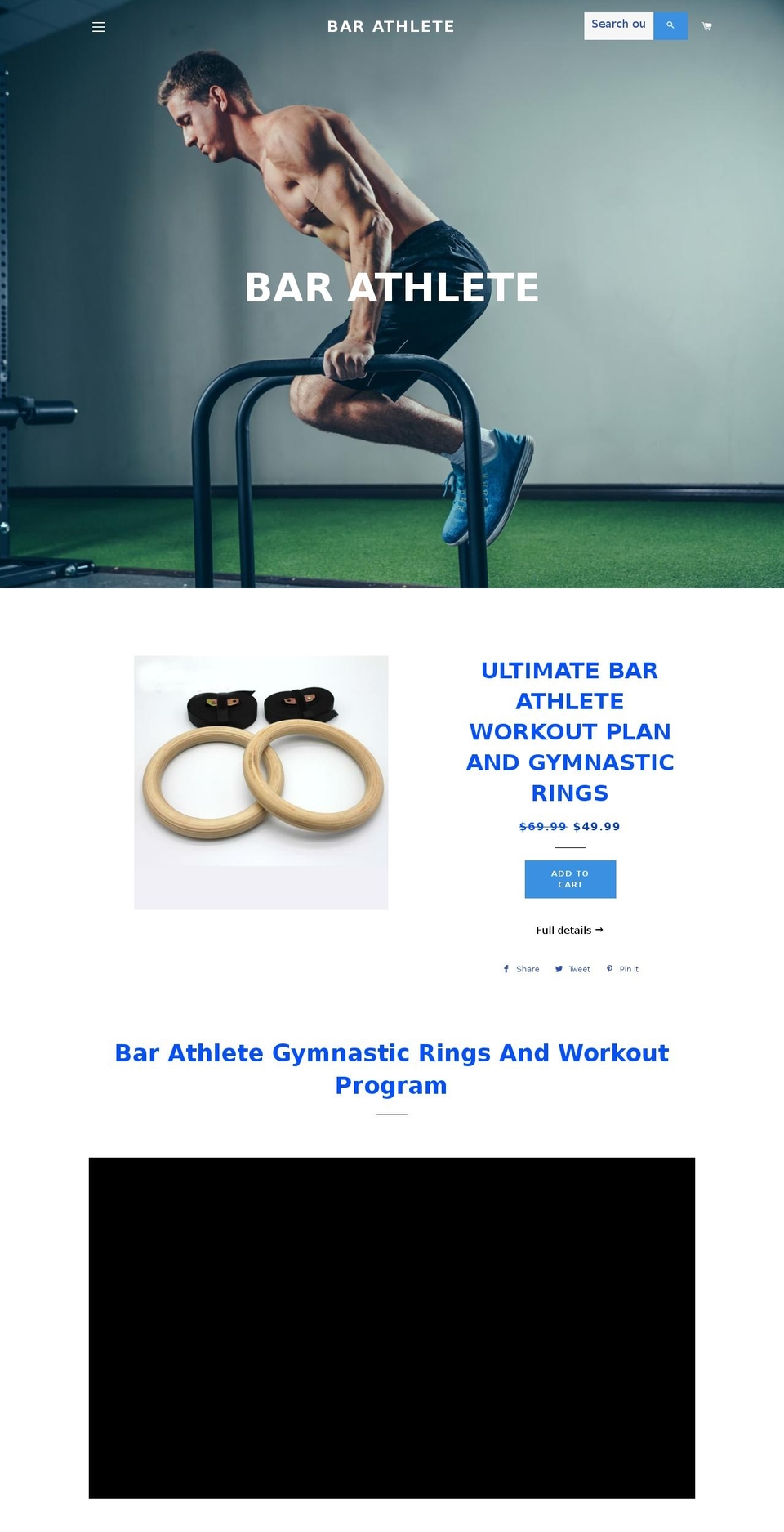 barathlete.com shopify website screenshot