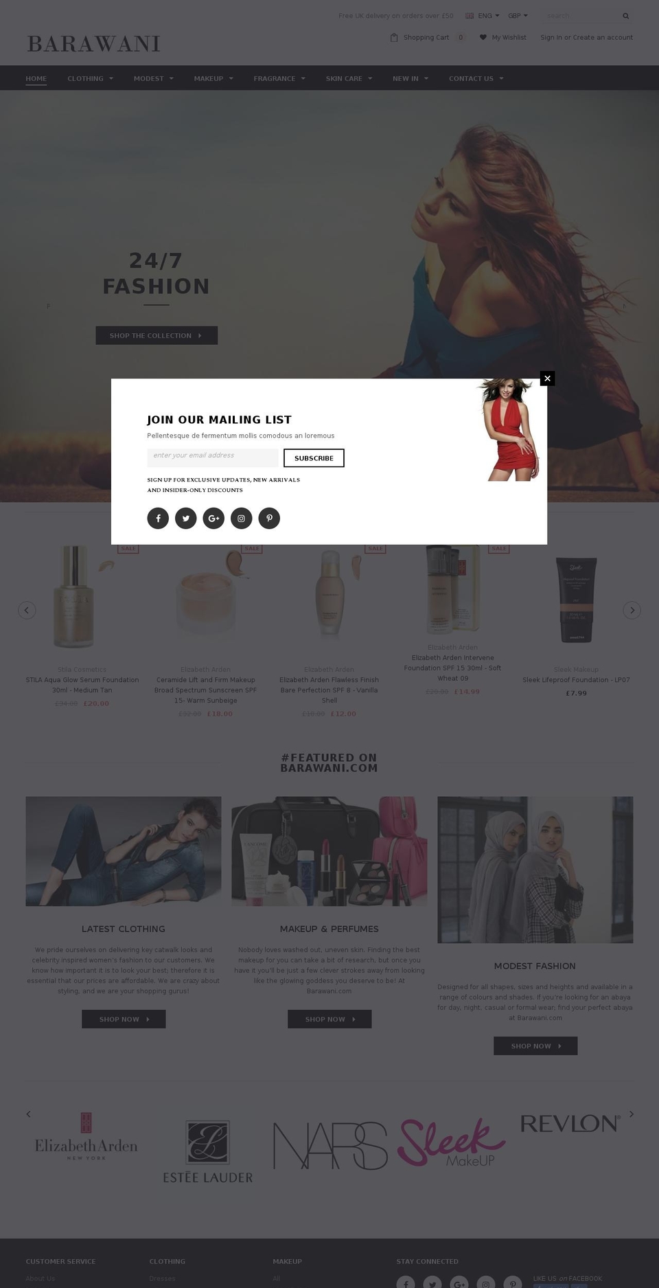 barawani.com — Shopify storefront screenshot