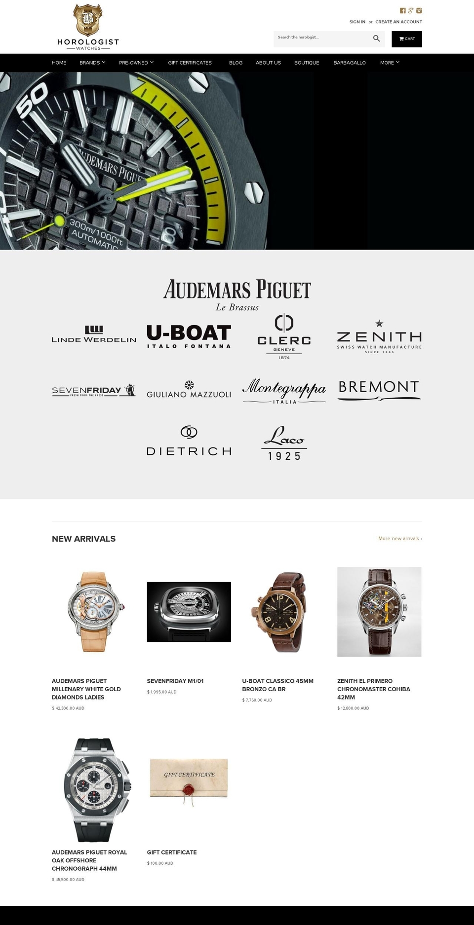 Alchemy Shopify theme site example barbagallo.watch