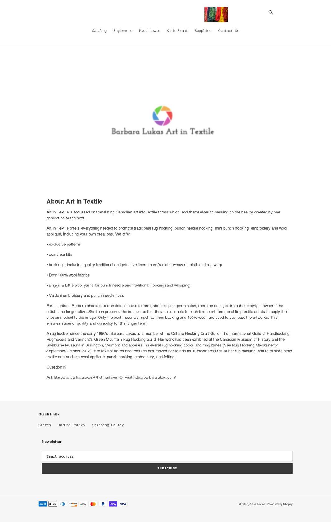 barbaralukas.com shopify website screenshot