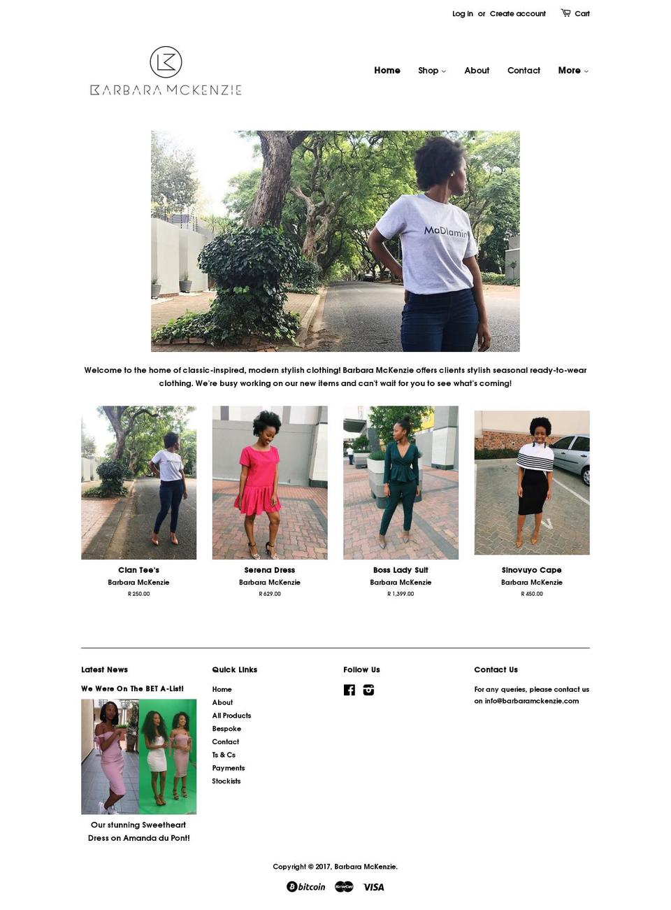 barbaramckenzie.com shopify website screenshot