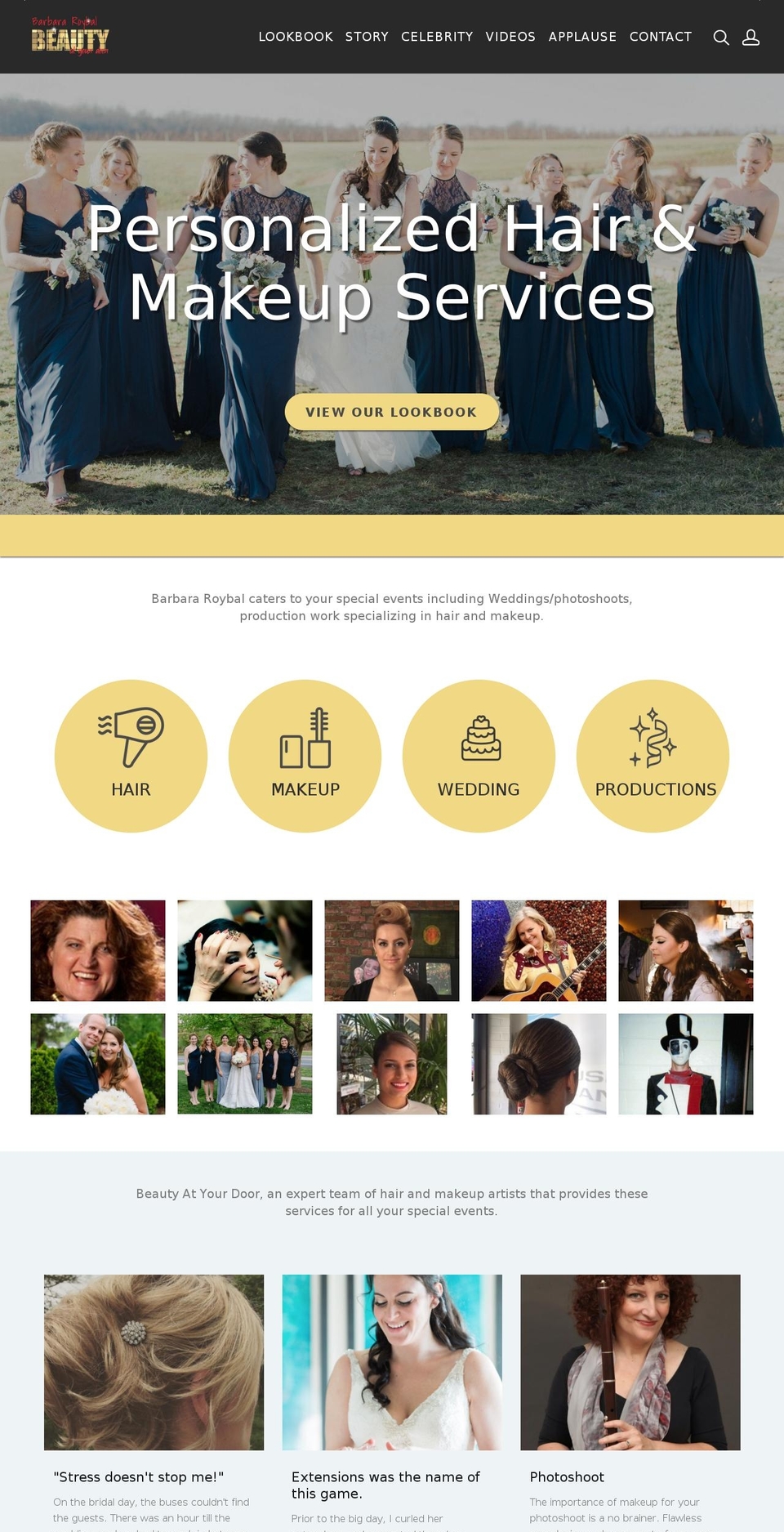 working launch Shopify theme site example barbararoybal.com