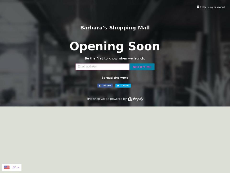 barbarasshoppingmall.net shopify website screenshot