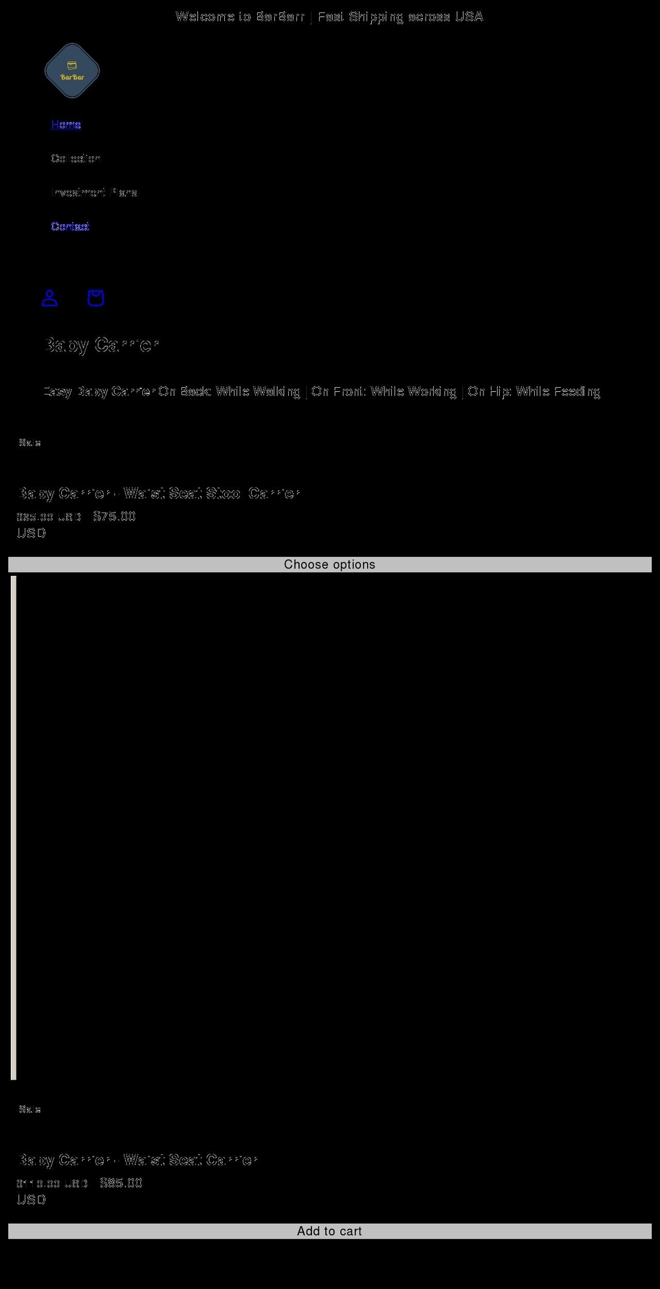 barbarr.com shopify website screenshot