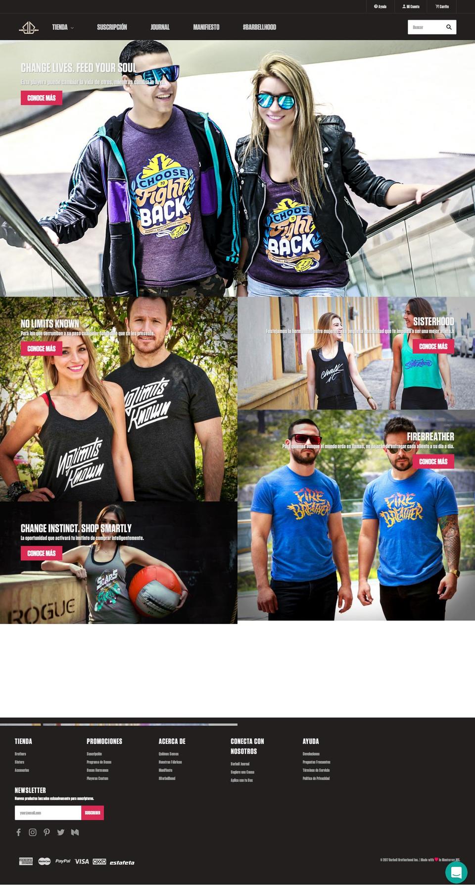 barbellbrotherhood.org shopify website screenshot