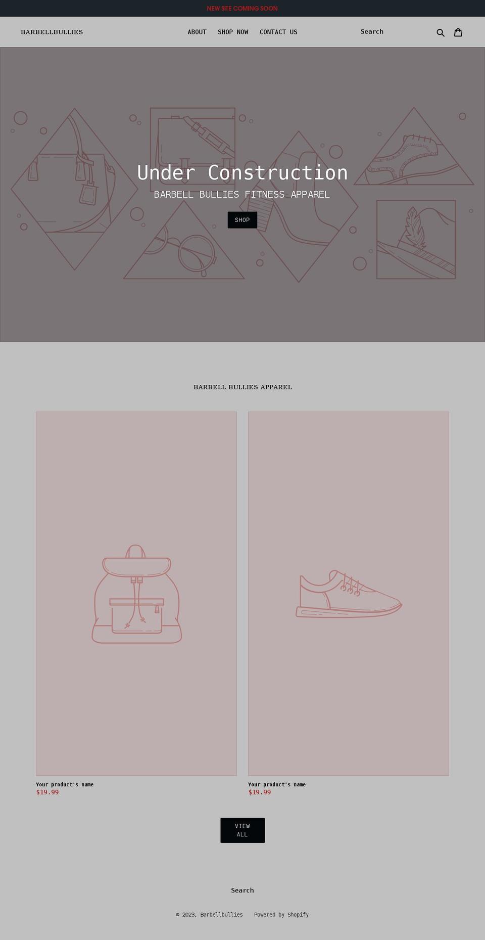barbellbullies.com shopify website screenshot
