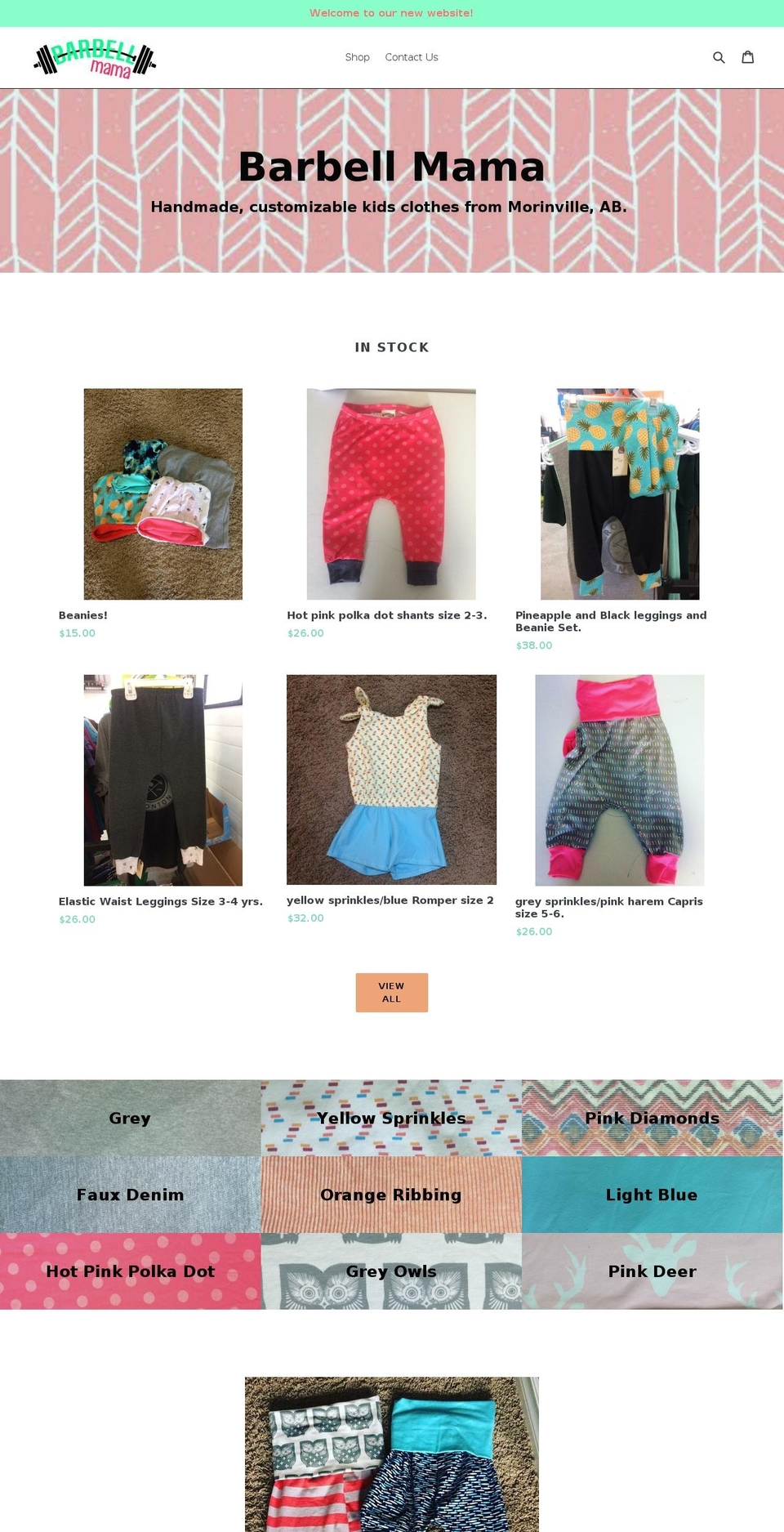 barbellmama.com — Shopify storefront screenshot