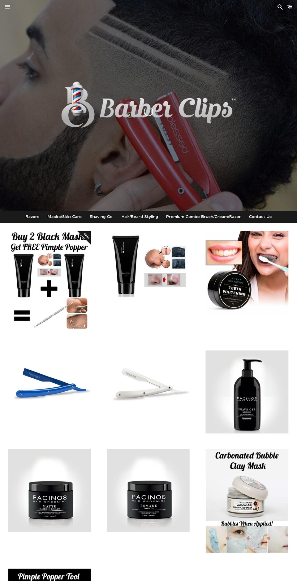 barber-clips.com shopify website screenshot