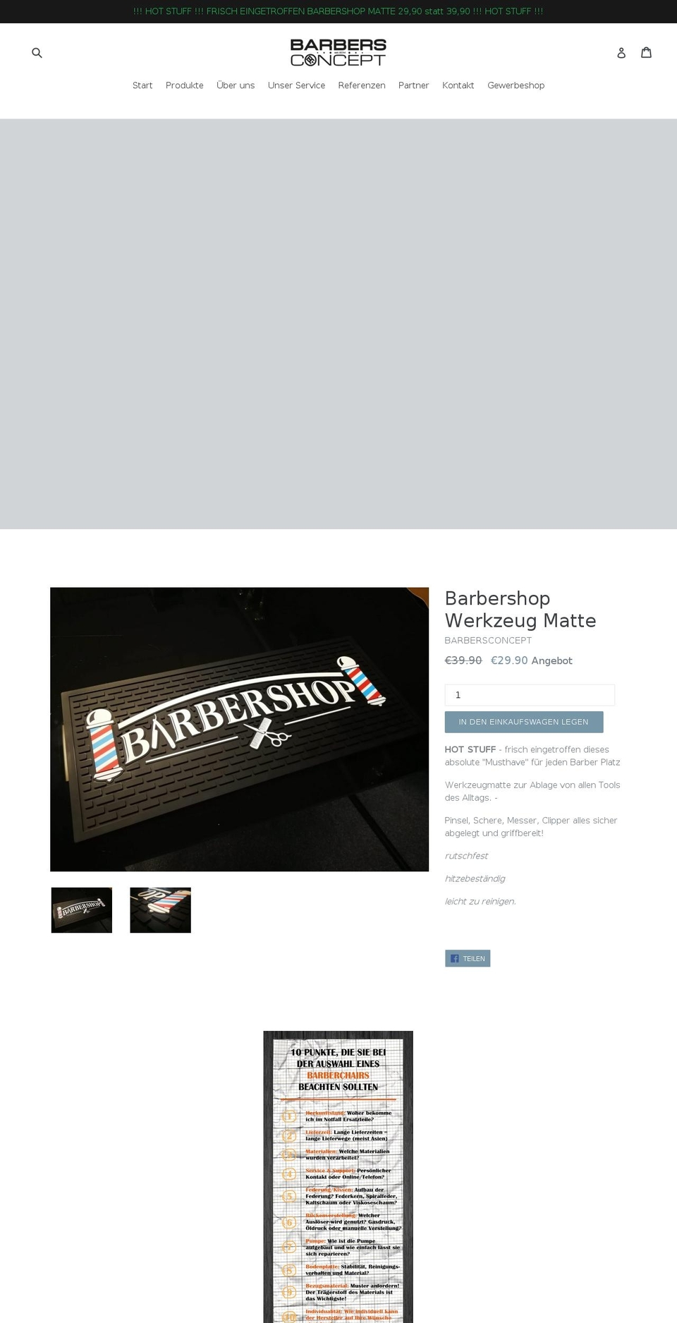 barberconcepts.com — Shopify storefront screenshot