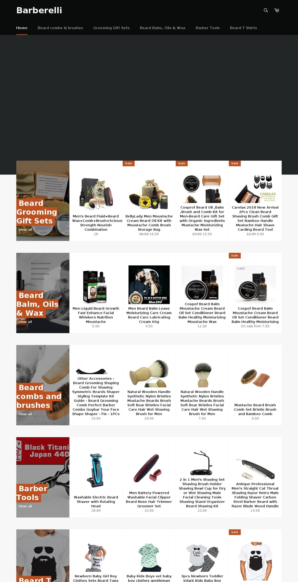 barberelli.com shopify website screenshot