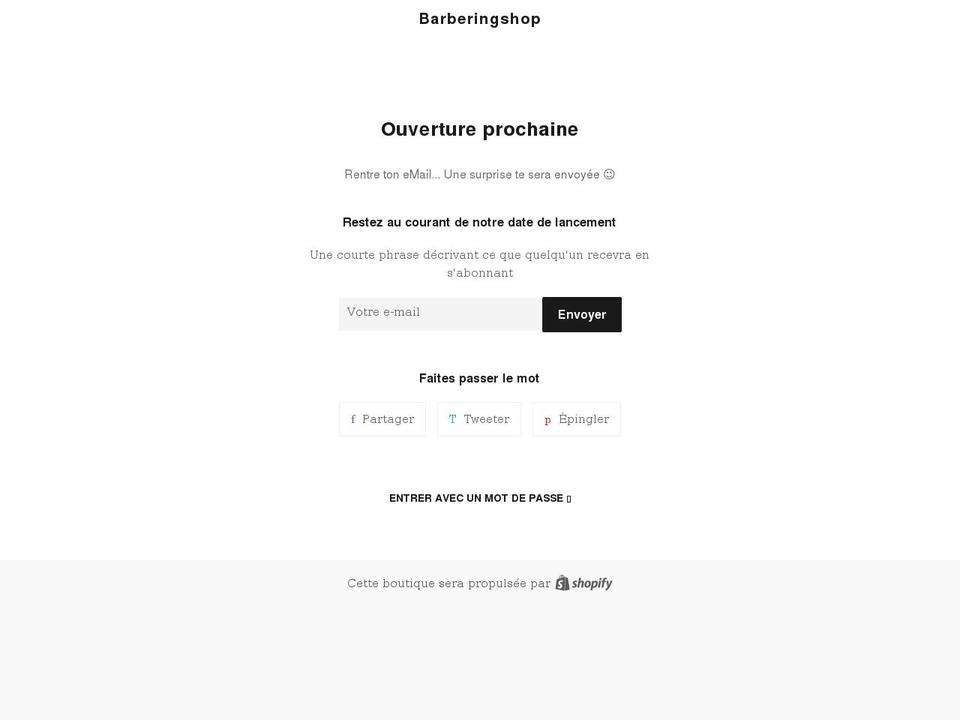 barberingshop.com shopify website screenshot
