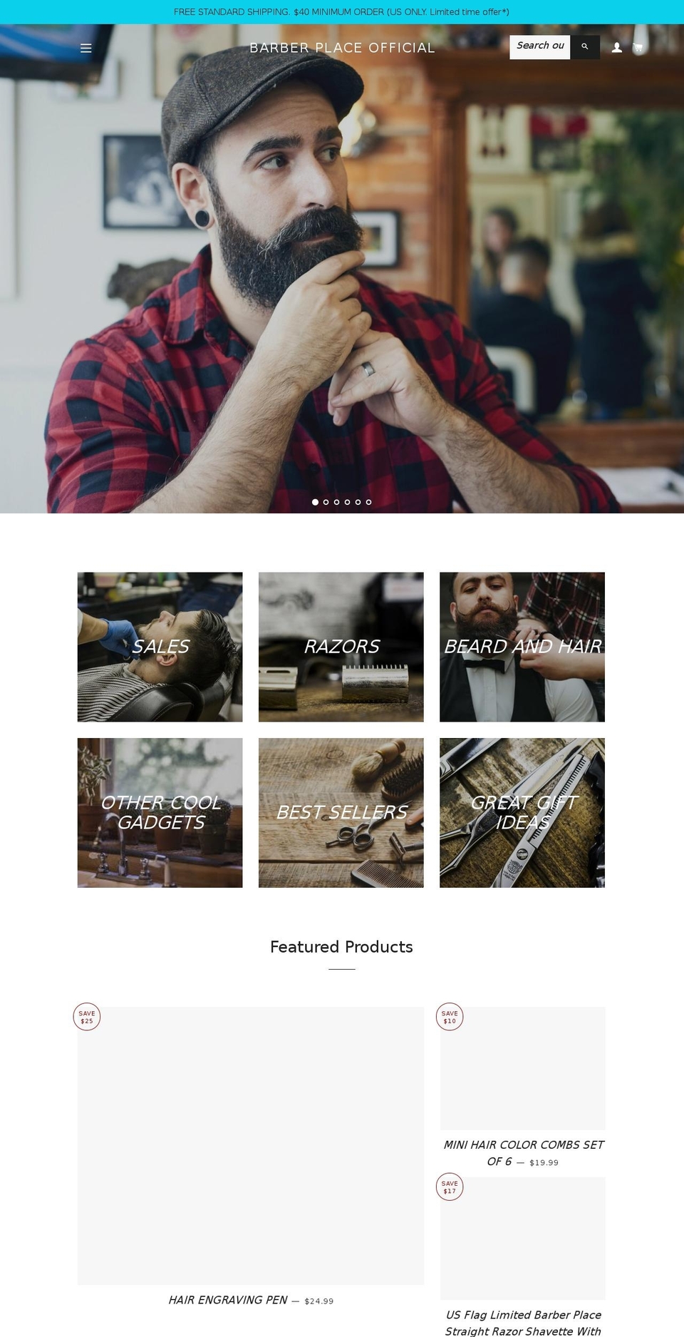 barberplaceofficial.com shopify website screenshot