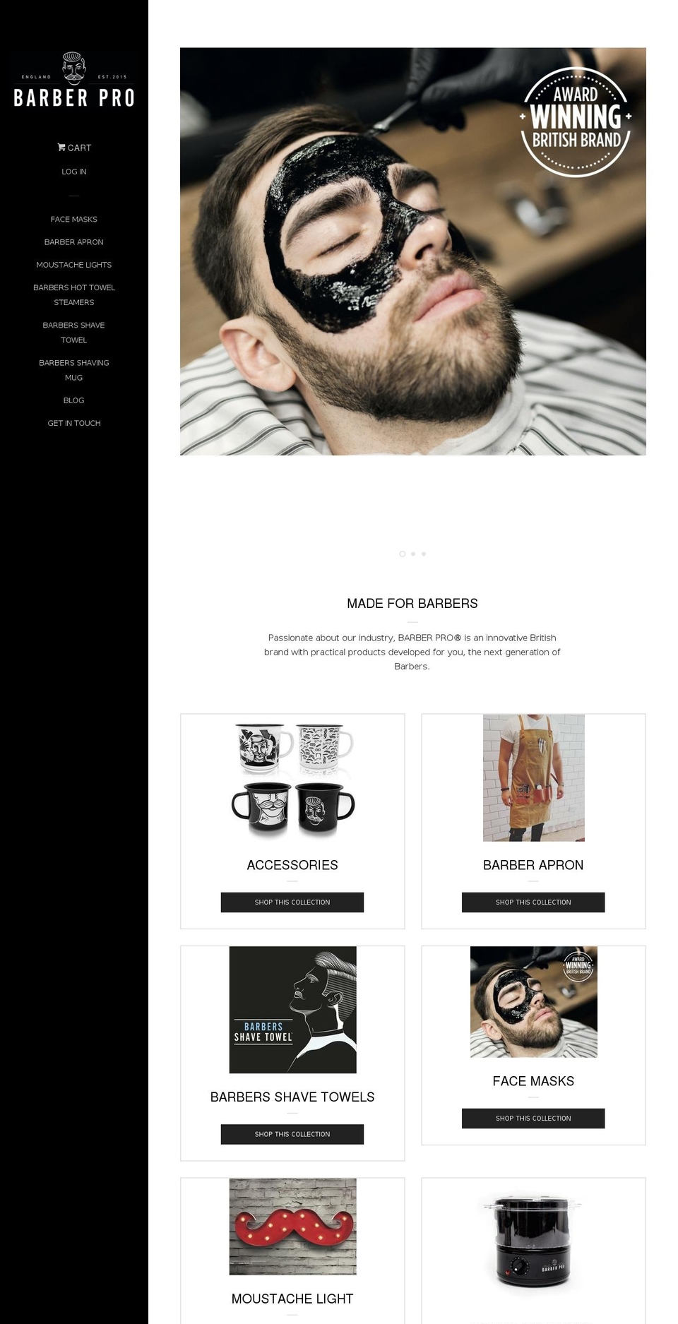 barberpro.com shopify website screenshot