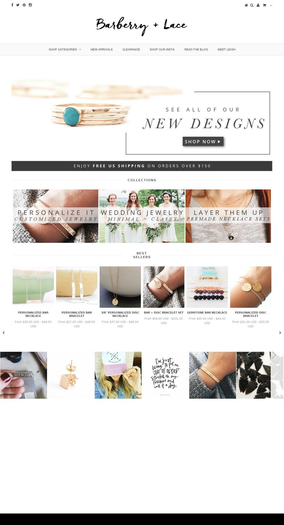 barberryandlace.com shopify website screenshot