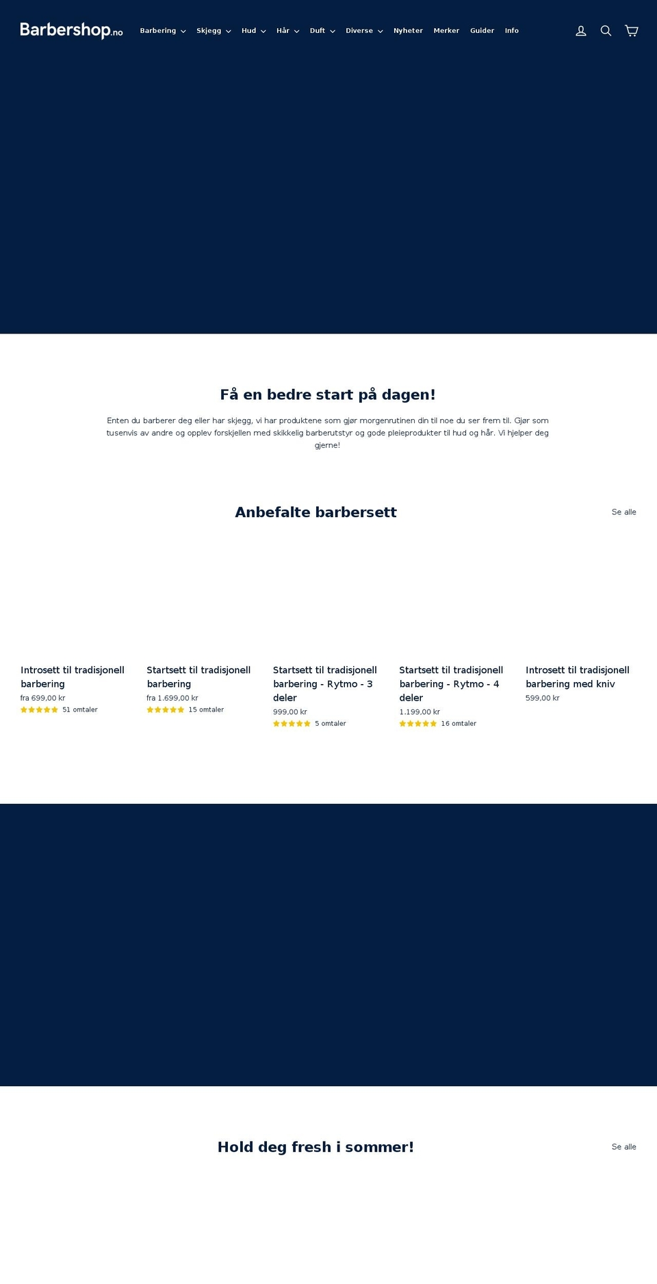barbersalongen.com — Shopify storefront screenshot