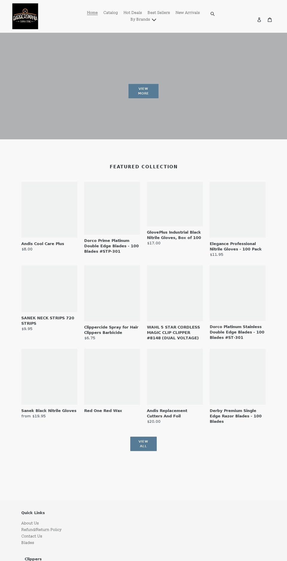barbersmania.com shopify website screenshot