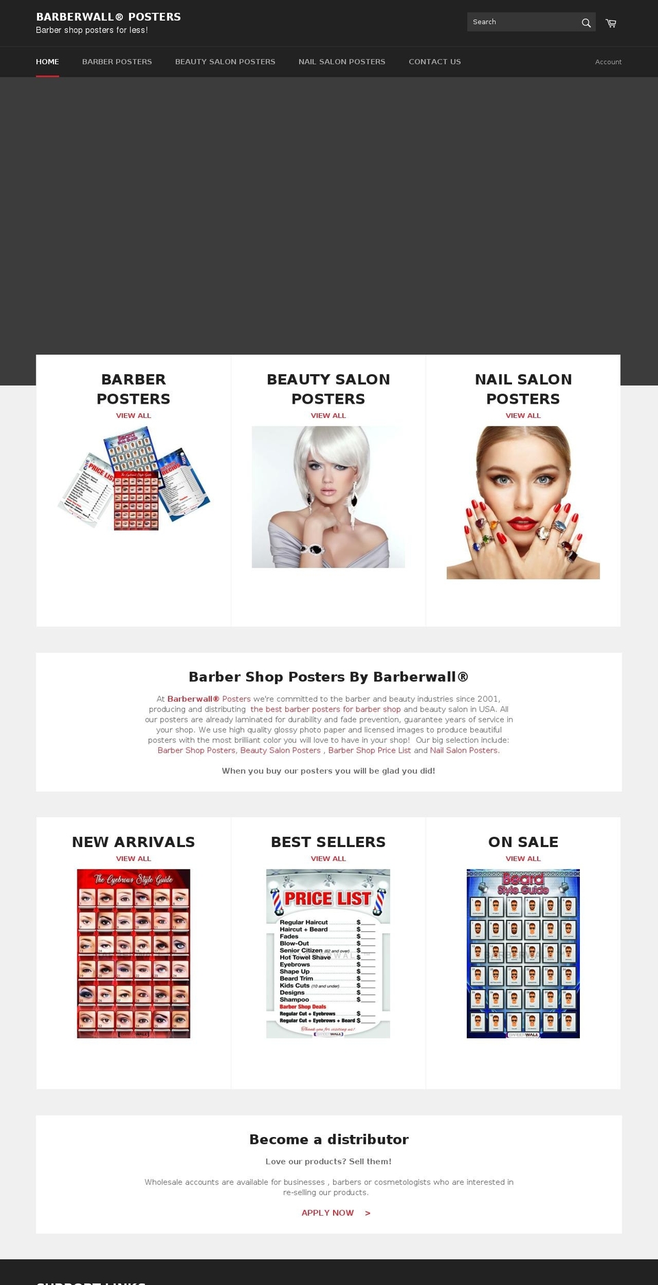 barberwall.com shopify website screenshot