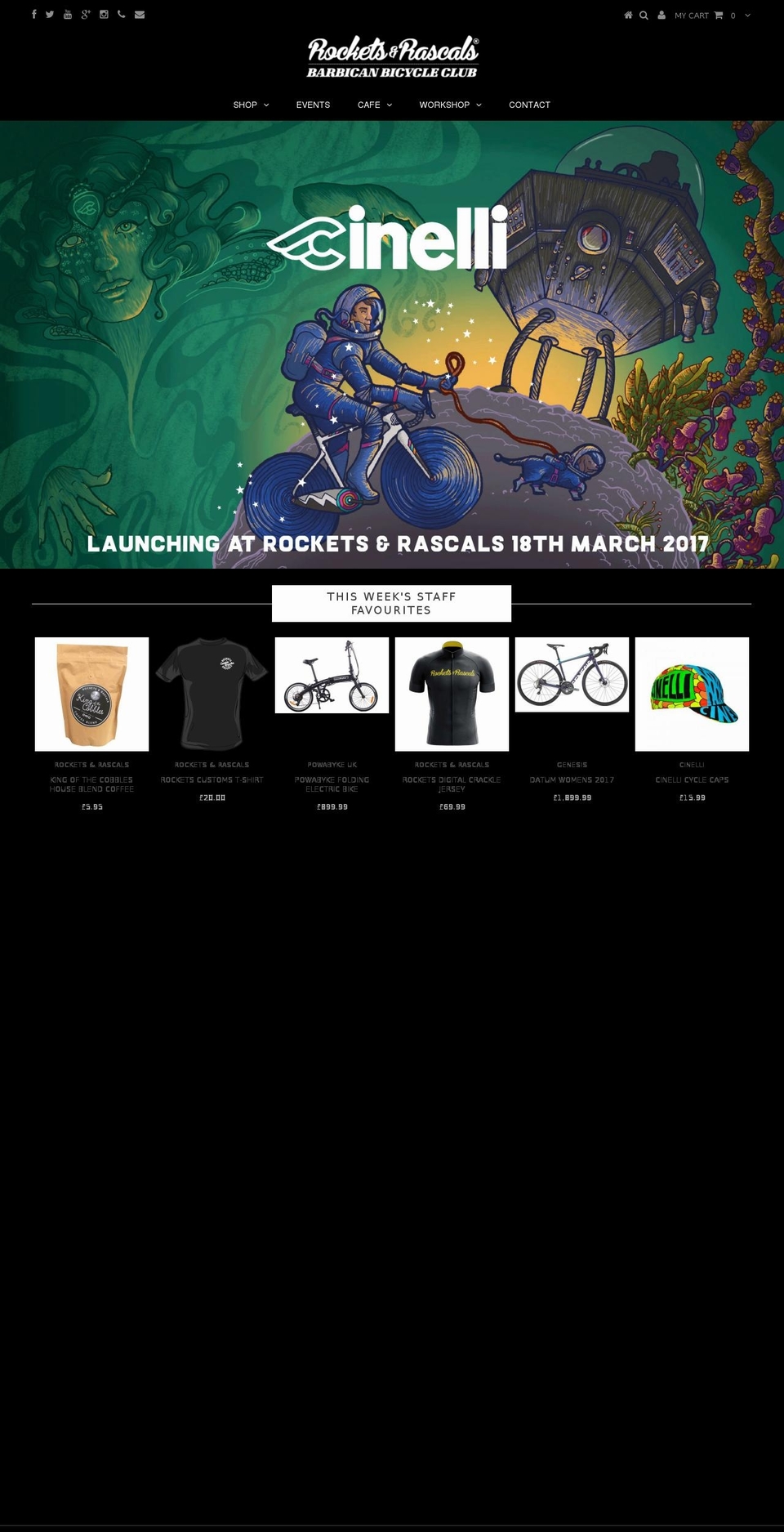 Rockets and Rascals Shopify theme site example barbicanbicycleclub.com