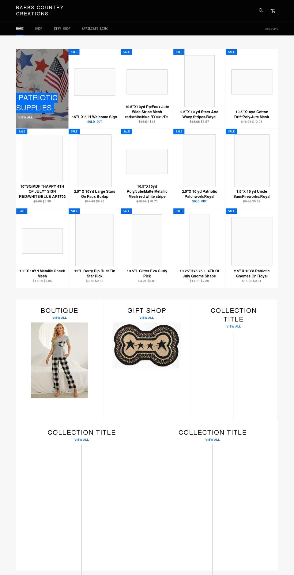 barbscountrycreation.com shopify website screenshot