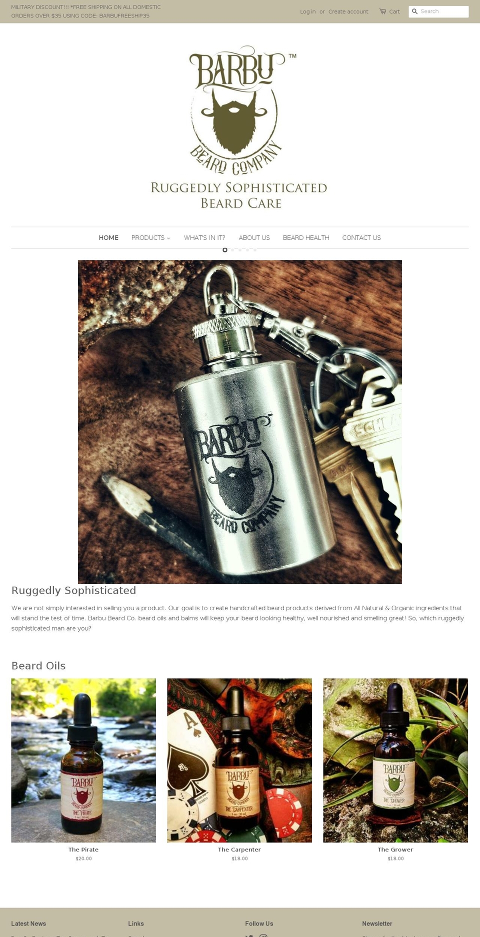 barbubeardco.com shopify website screenshot