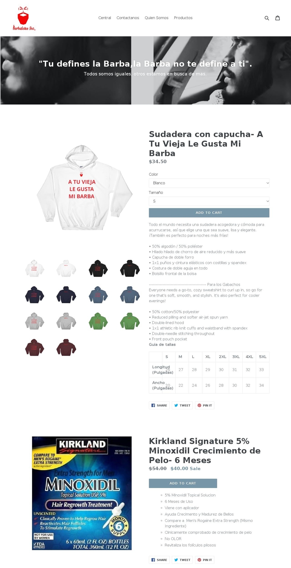 barbudotes.com — Shopify storefront screenshot