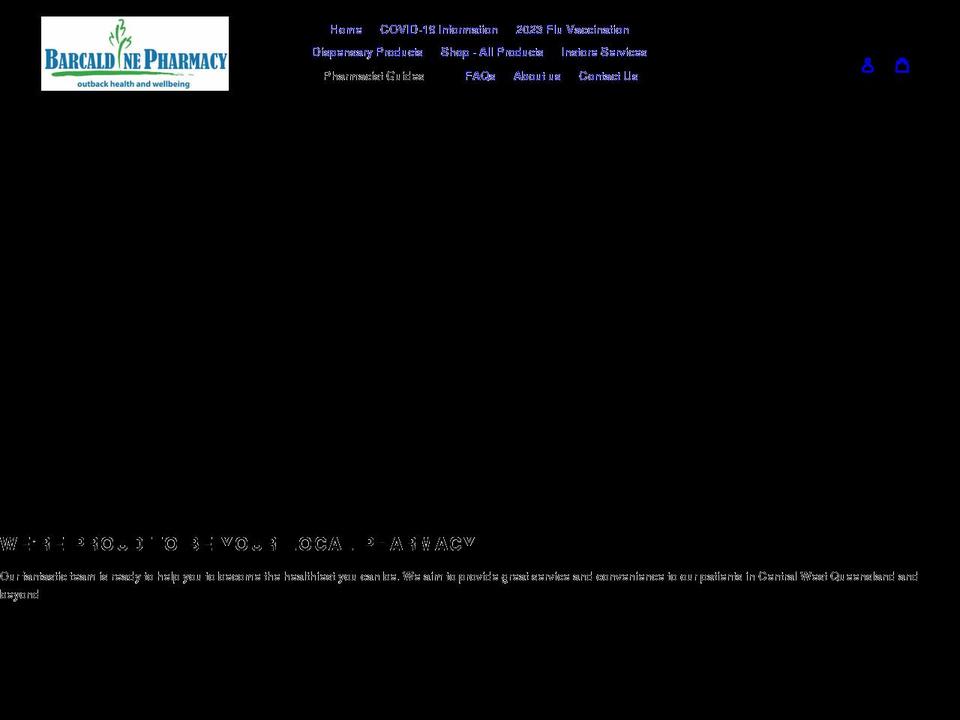barcaldinepharmacy.com.au shopify website screenshot