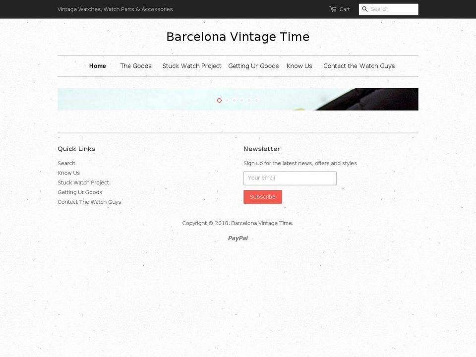 barcelonavintagetime.com — Shopify storefront screenshot
